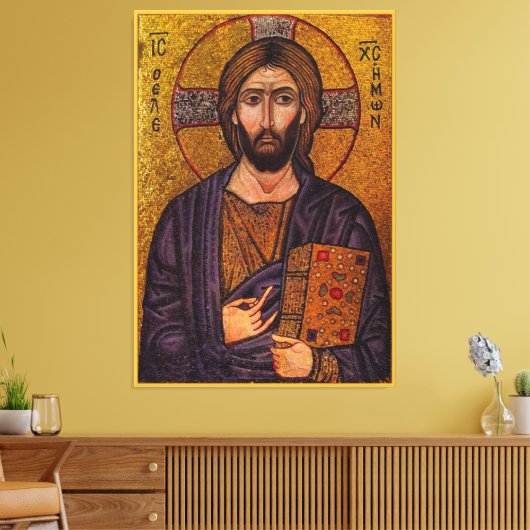 Byzantine Christus Pantokrator Canvas Afdruk (Insitu (Woonkamer))