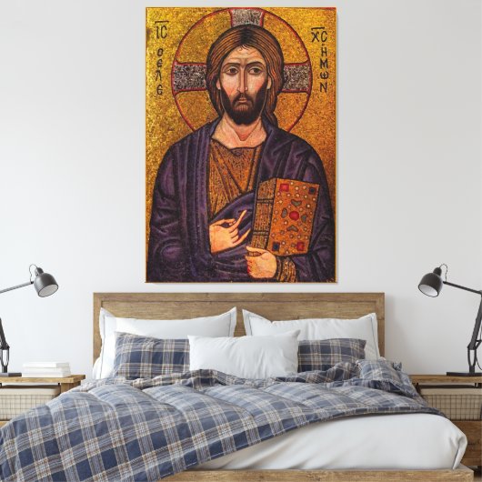 Byzantine Christus Pantokrator Canvas Afdruk (Insitu (Slaapkamer))