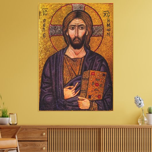 Byzantine Christus Pantokrator Canvas Afdruk (Insitu (Woonkamer))