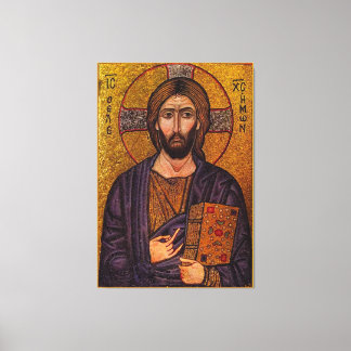 Byzantine Christus Pantokrator Canvas Afdruk