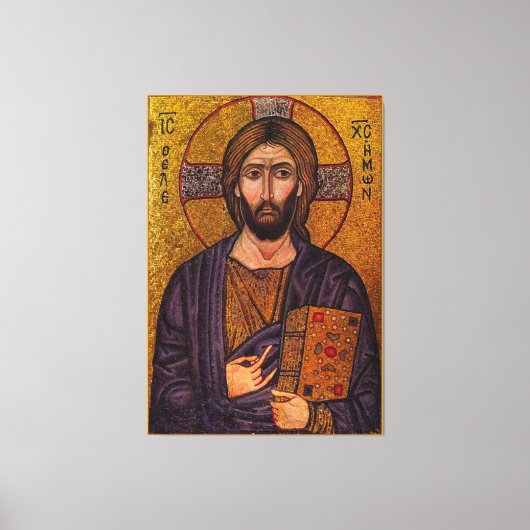Byzantine Christus Pantokrator Canvas Afdruk (Voorkant)