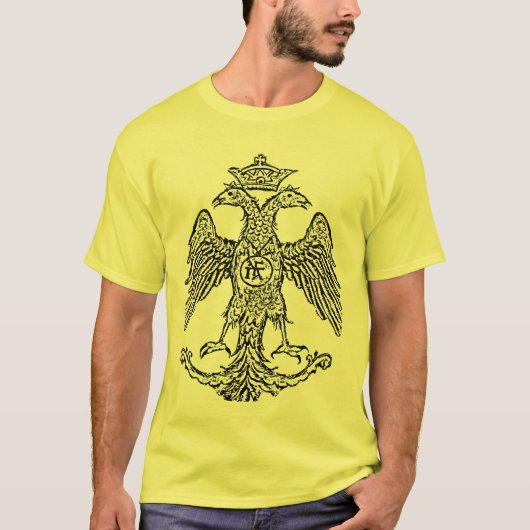 Byzantine Dubbelverhitte adelaar T-shirt (Voorkant)