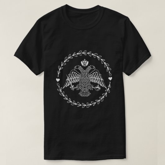 Byzantine Eagle Eastern Orthodox Christelijke Fait T-shirt (Design voorkant)