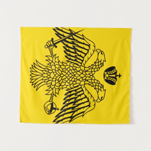Byzantine Empire Flag Wandkleed (Voorkant (horizontaal))