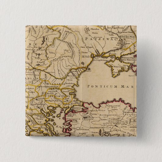Byzantine Empire Vierkante Button 5,1 Cm (Voorkant)