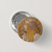 Byzantine Head: Blonde Ronde Button 3,2 Cm (Voorkant /achterkant)