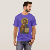 Byzantine Icon of Christ Pantocrator T-shirt (Voorkant volledig)