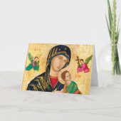 Byzantine Maagd Maria en Kind Icon Kerstmis Feestdagen Kaart (Voorkant)