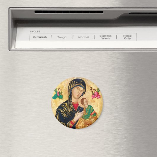 Byzantine Maagd Maria en Kind Icon Kerstmis Magneet (Insitu (Vaatwasser))