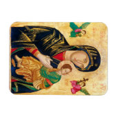 Byzantine Maagd Maria en Kind Icon Kerstmis Magneet (Horizontaal)