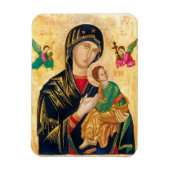 Byzantine Maagd Maria en Kind Icon Kerstmis Magneet (Verticaal)