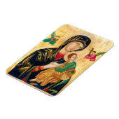 Byzantine Maagd Maria en Kind Icon Kerstmis Magneet (Linkerzijde)