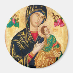 Byzantine Maagd Maria en Kind Icon Kerstmis Magneet