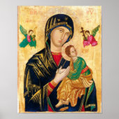 Byzantine Maagd Maria en Kind Icon Kerstmis Poster (Voorkant)