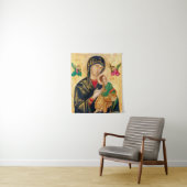 Byzantine Maagd Maria en Kind Icon Kerstmis Wandkleed (In situ)