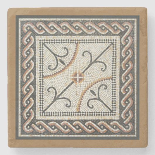 Byzantine Mosaic Tile Stenen Onderzetter (Voorkant)