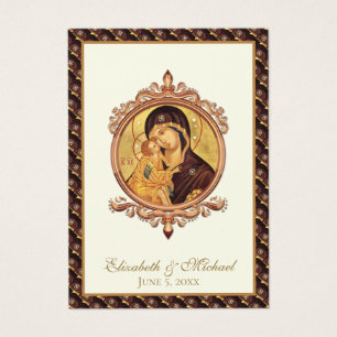 Byzantine Orthodox Eastern Rite Weddenschap Heilig Visitekaartje