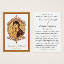 Byzantine Orthodox Eastern Rite Weddenschap Heilig Visitekaartje