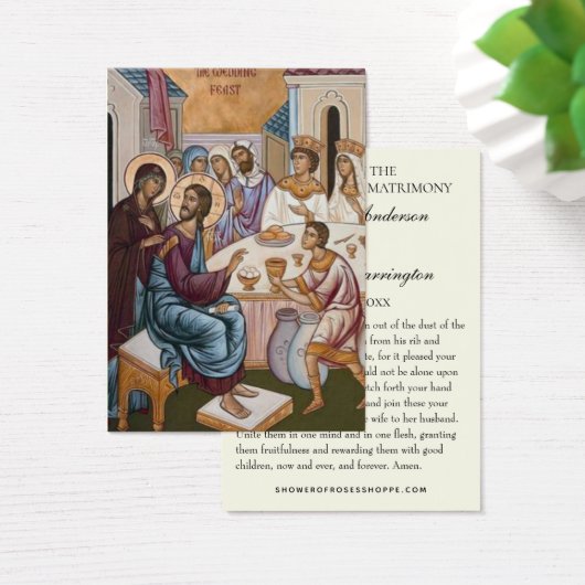 Byzantine Orthodox Eastern Rite Weddenschap Heilig Visitekaartje (Bureau)