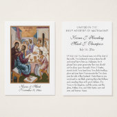 Byzantine Orthodox Eastern Rite Weddenschap Heilig Visitekaartje (Voorkant /achterkant)