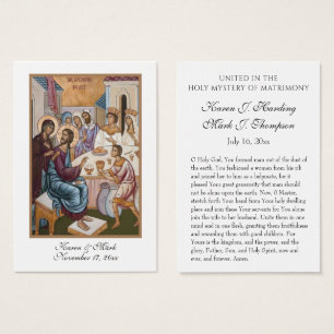 Byzantine Orthodox Eastern Rite Weddenschap Heilig Visitekaartje