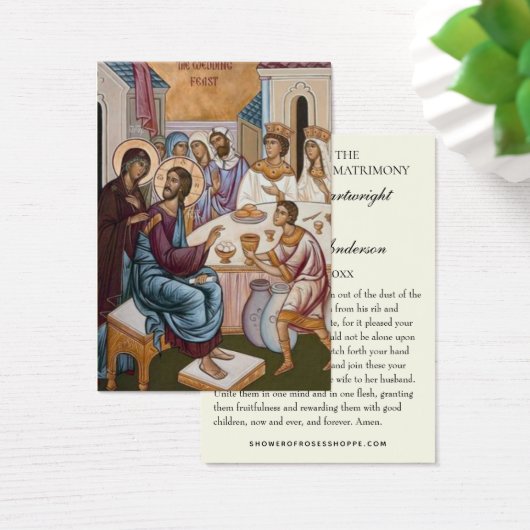 Byzantine Orthodox Eastern Rite Weddenschap Heilig Visitekaartje (Bureau)