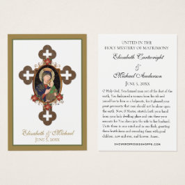 Byzantine Orthodox Eastern Rite Weddenschap Heilig Visitekaartje