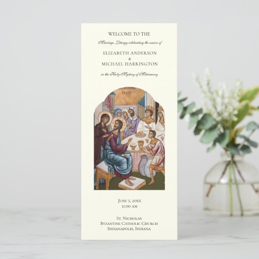 Byzantine Orthodoxe katholieke bruiloft (Staand voorkant)