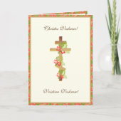 Byzantine Slavonic Kathokatholieke Pascha Paasvaka Feestdagen Kaart (Voorkant)