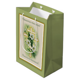 Byzantine Slavonic Katholieke Pascha Lily Cross Medium Cadeauzakje