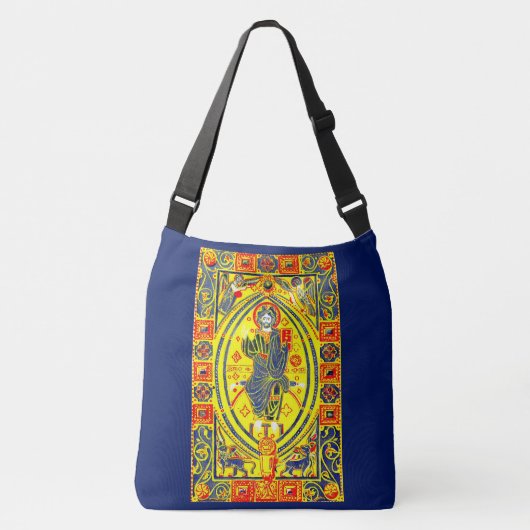 Byzantine volkskunst Jezus Crossbody Tas (Voorkant)