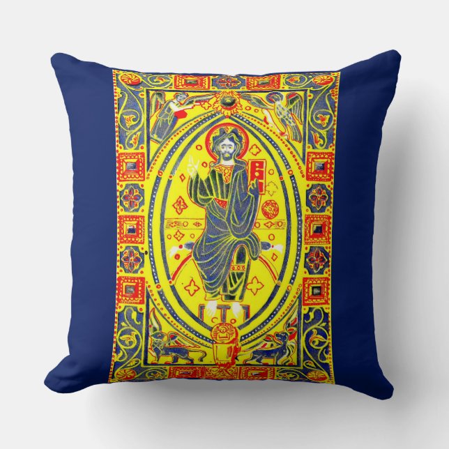 Byzantine volkskunst Jezus Kussen (Voorkant)