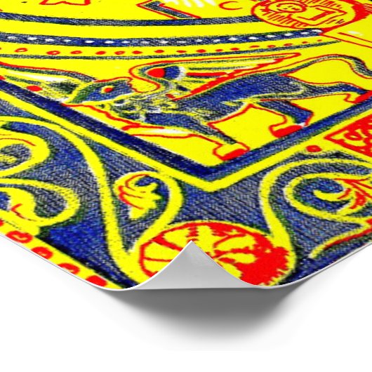 Byzantine volkskunst Jezus Poster (Hoek)