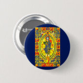 Byzantine volkskunst Jezus Ronde Button 5,7 Cm (Voorkant /achterkant)