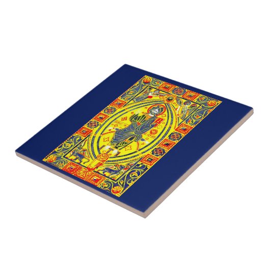 Byzantine volkskunst Jezus Tegeltje (Zijkant)