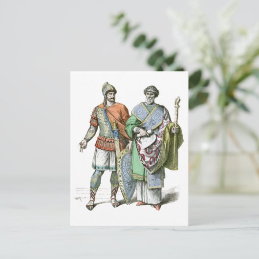 Byzantine Warrior en kanselier Briefkaart (Staand voorkant)