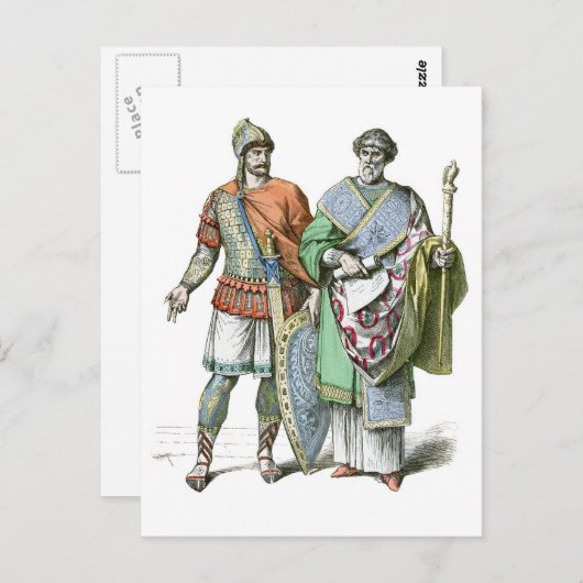 Byzantine Warrior en kanselier Briefkaart (Voorkant / Achterkant)