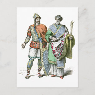 Byzantine Warrior en kanselier Briefkaart