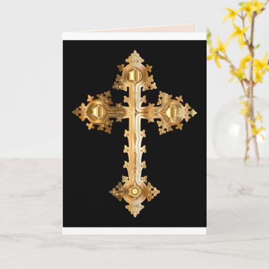 byzantine wenskaart kaart (Gele Bloem)