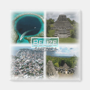 BZ0011 Amerika, Belize, Groot blauw gat, koelkast Magneet