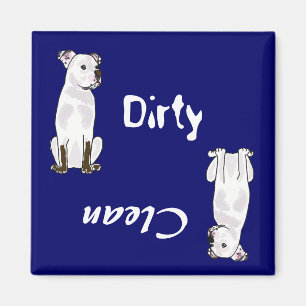 BZ - American Bulldog Dirty Paws Magnet
