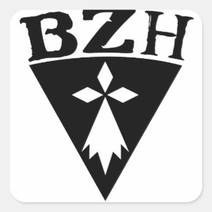 BZH Breizh Bretagne Vierkante Sticker