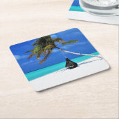 Bzij- en palmstructuur kartonnen onderzetters (Schuin)