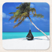 Bzij- en palmstructuur kartonnen onderzetters (Voorkant)