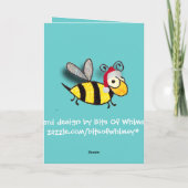 BZZZZZY HET VERFRAAIEN! FEESTDAGEN KAART (Achterkant)