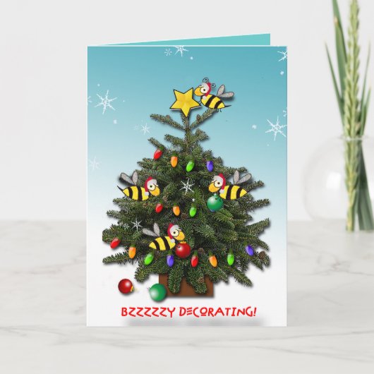 BZZZZZY HET VERFRAAIEN! FEESTDAGEN KAART (Voorkant)