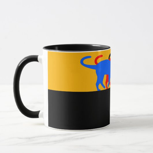 C01 - Tasse mit 3 farbigen Katzen Mok (Links)