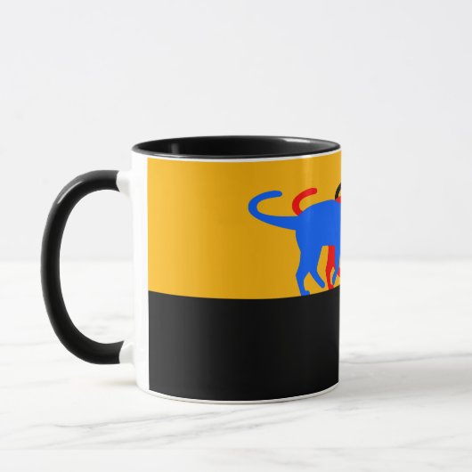 C01 - Tasse mit 3 farbigen Katzen Mok (Links)