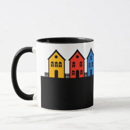 C02 - Tasse mit Dorf Kleinstadt Skyline Mok