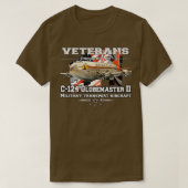 C124 Globemaster II zwaargewicht vliegtuig T-shirt (Design voorkant)